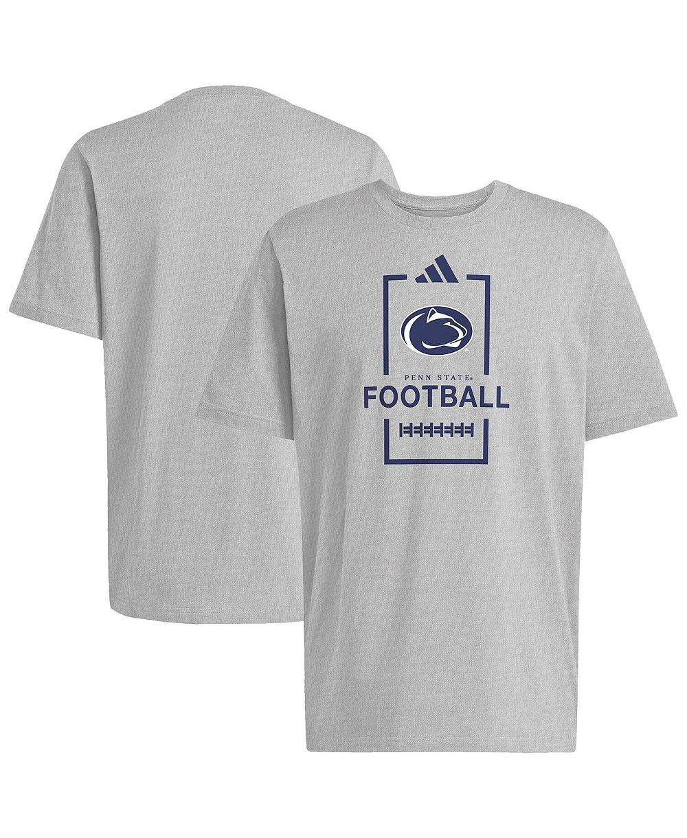 Adidas Мужская хлопковая футболка Gray Penn State Nittany Lions Football