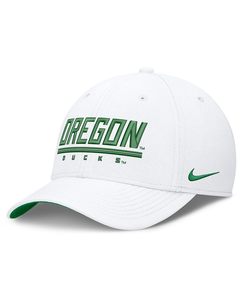 Nike Men's White Oregon Ducks Game Day Rise Swooshflex Hat