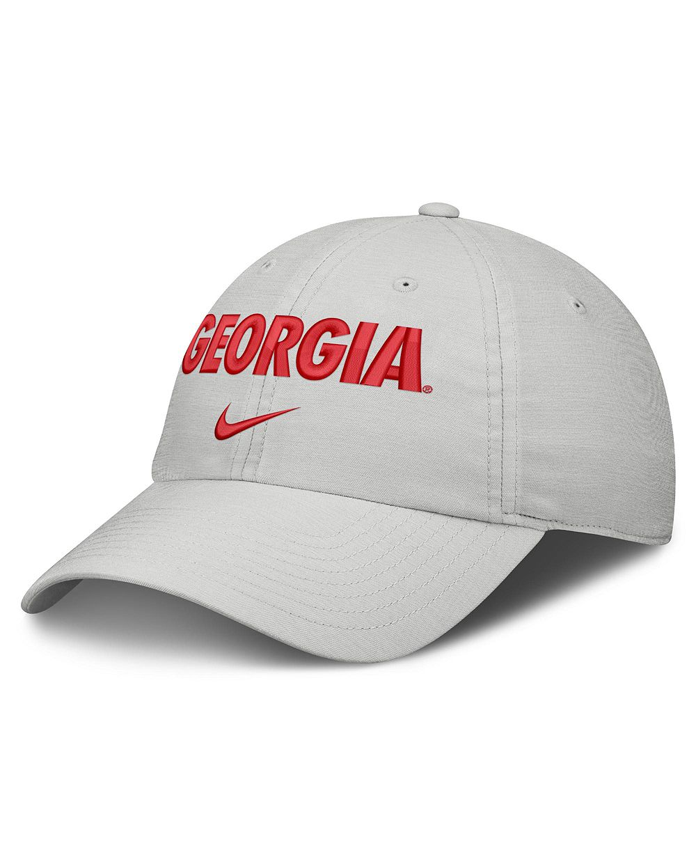Мужская и женская кепка Nike Gray Georgia Bulldogs 2026 On-Field Gameday Club Adjustable