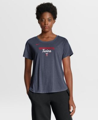 Nike Women's Heather Navy Minnesota Twins Arched Tri-Blend T-Shirt