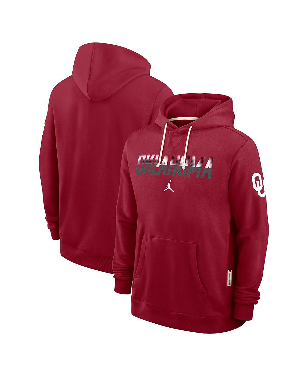 Jordan Мужской малиновый худи Oklahoma Sooners 2026 Sideline Standard Issue Dri-FIT