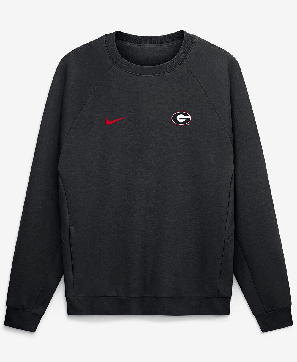 Nike Men's Black Georgia Bulldogs Premium Performance Raglan Dri-FIT Sweatshirt