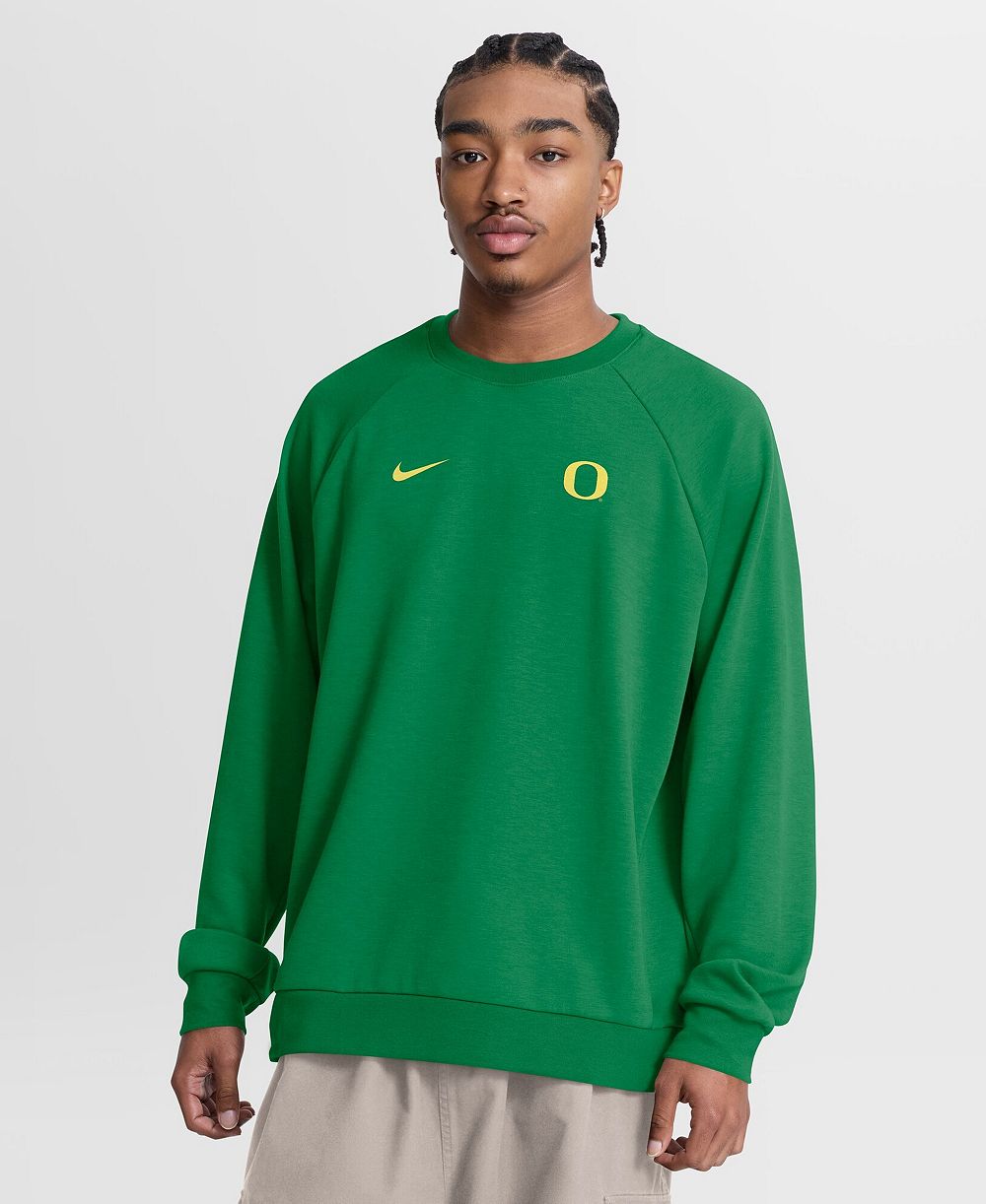Nike Men's Green Oregon Ducks Premium Performance Raglan Dri-FIT Sweatshirt