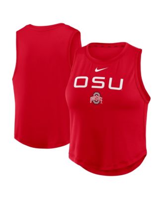 Nike Женский алый топ Ohio State Buckeyes One Dri-FIT Cropped Tank