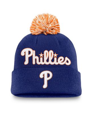 Nike Men's Royal Philadelphia Phillies Peak Cuffed Knit Hat with Pom