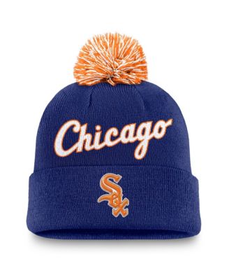 Nike Men's Royal Chicago White Sox Peak Cuffed Knit Hat with Pom
