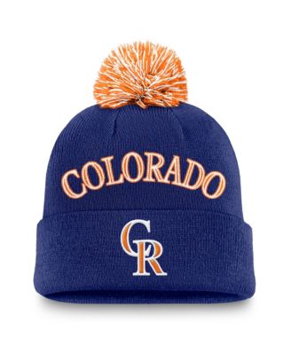 Nike Men's Royal Colorado Rockies Peak Cuffed Knit Hat with Pom