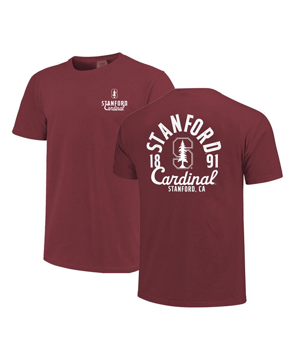 Image One Men's Cardinal Stanford Cardinal Comfort Colors Mascot Overlay T-Shirt