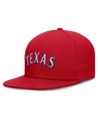 Мужская кепка Nike Red Texas Rangers Wordmark Dri-FIT Round Bill True Fitted