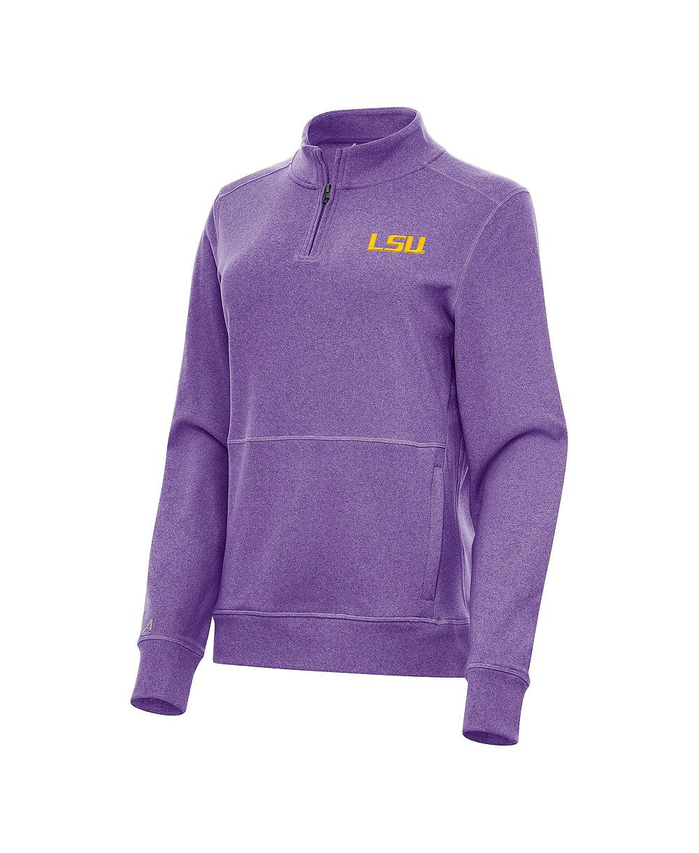 Женский фиолетовый флисовый свитшот Antigua LSU Tigers Crush Quarter-Zip