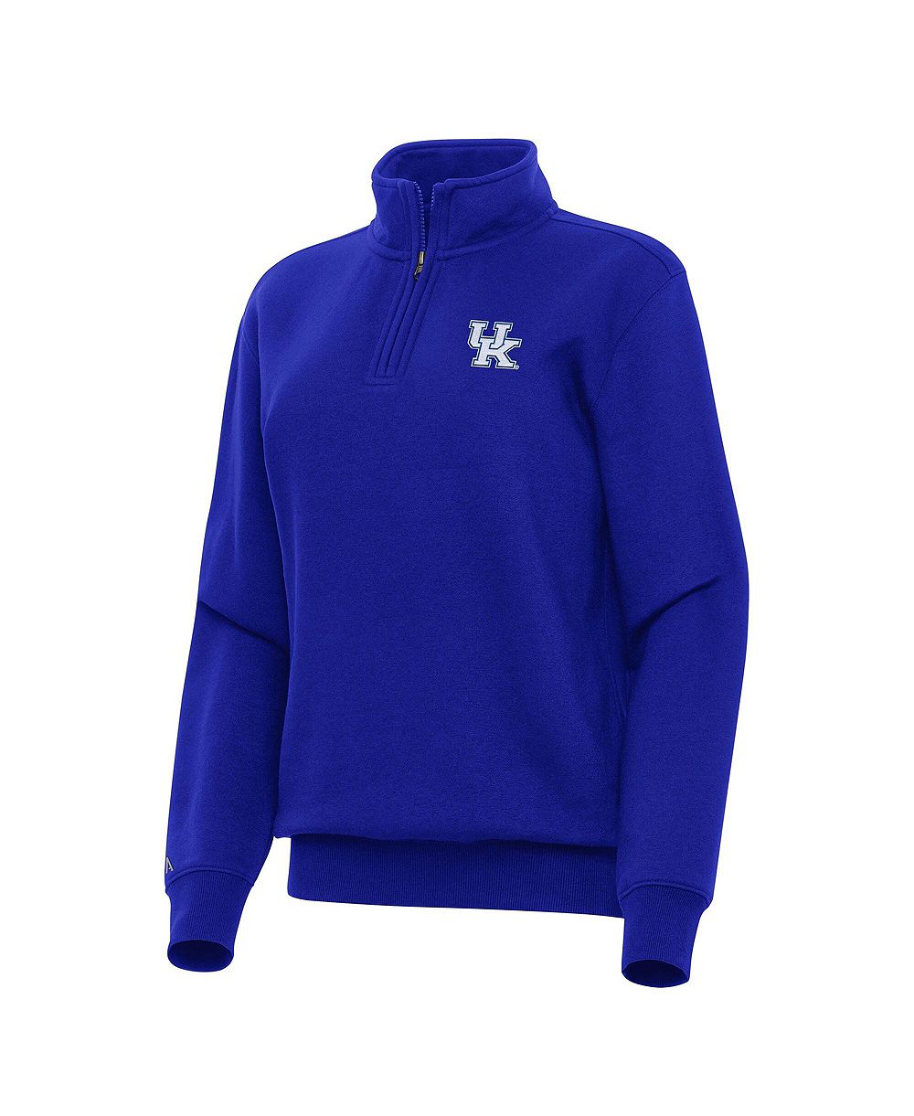 Antigua Женский свитшот с четверть-молнией Royal Kentucky Wildcats Victory