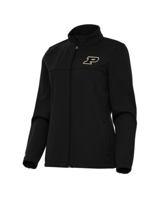 Женская ветровка Antigua Women's Black Purdue Boilermakers Links 2 Full-Zip Golf Jacket