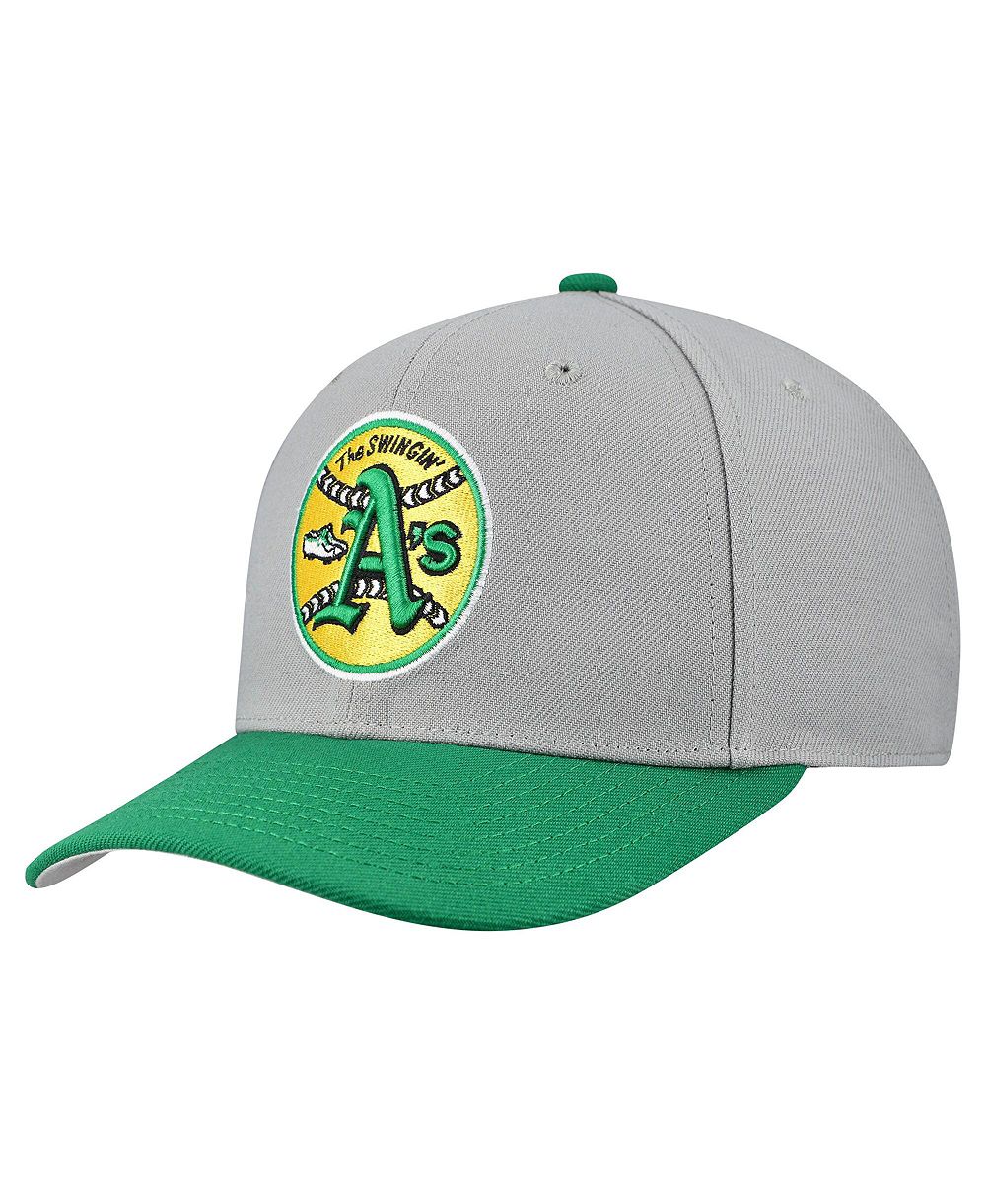 Mitchell & Ness Мужской и Женский Mitchell & Ness Gray Oakland Athletics Basic Coop Pro Adjustable Hat