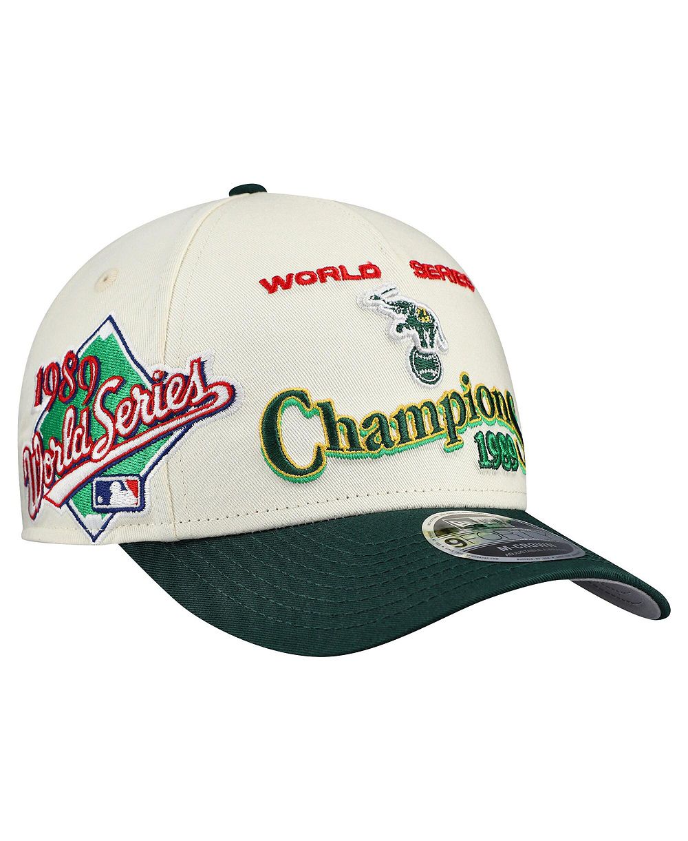 Мужская кепка New Era Cream/Green Oakland Athletics World Series 9FORTY M-Crown A-Frame Adjustable