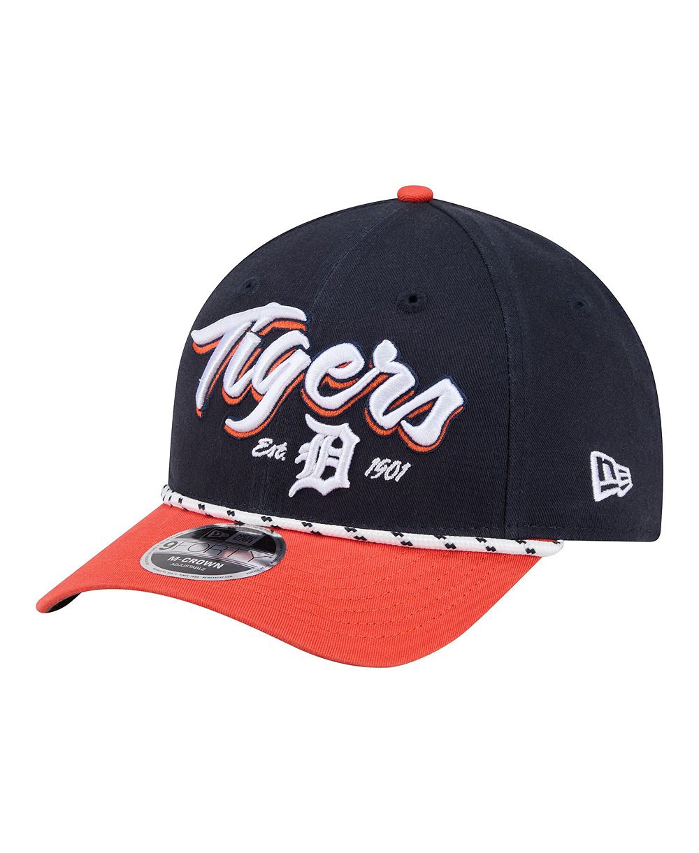 New Era Men's Navy/Orange Detroit Tigers Team Loyal 9FORTY M-Crown Adjustable Hat