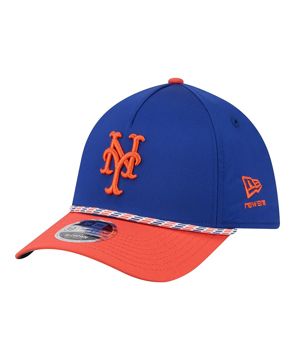 Мужская кепка New Era Royal, Orange New York Mets Rope M-Crown A-Frame 39THIRTY Flex Hat