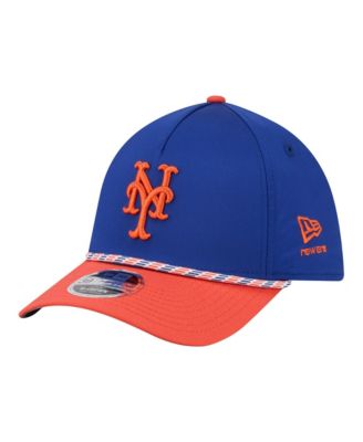New Era Men's Royal/Orange New York Mets Rope M-Crown A-Frame 39THIRTY Flex Hat