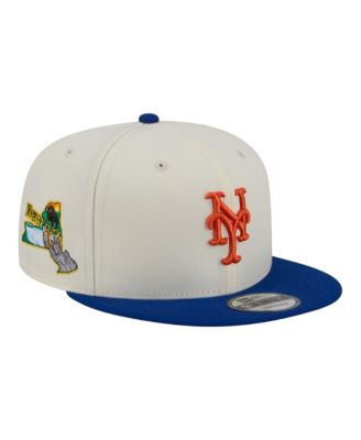 Мужская кепка New Era Cream, Royal New York Mets Localized 9FIFTY Snapback