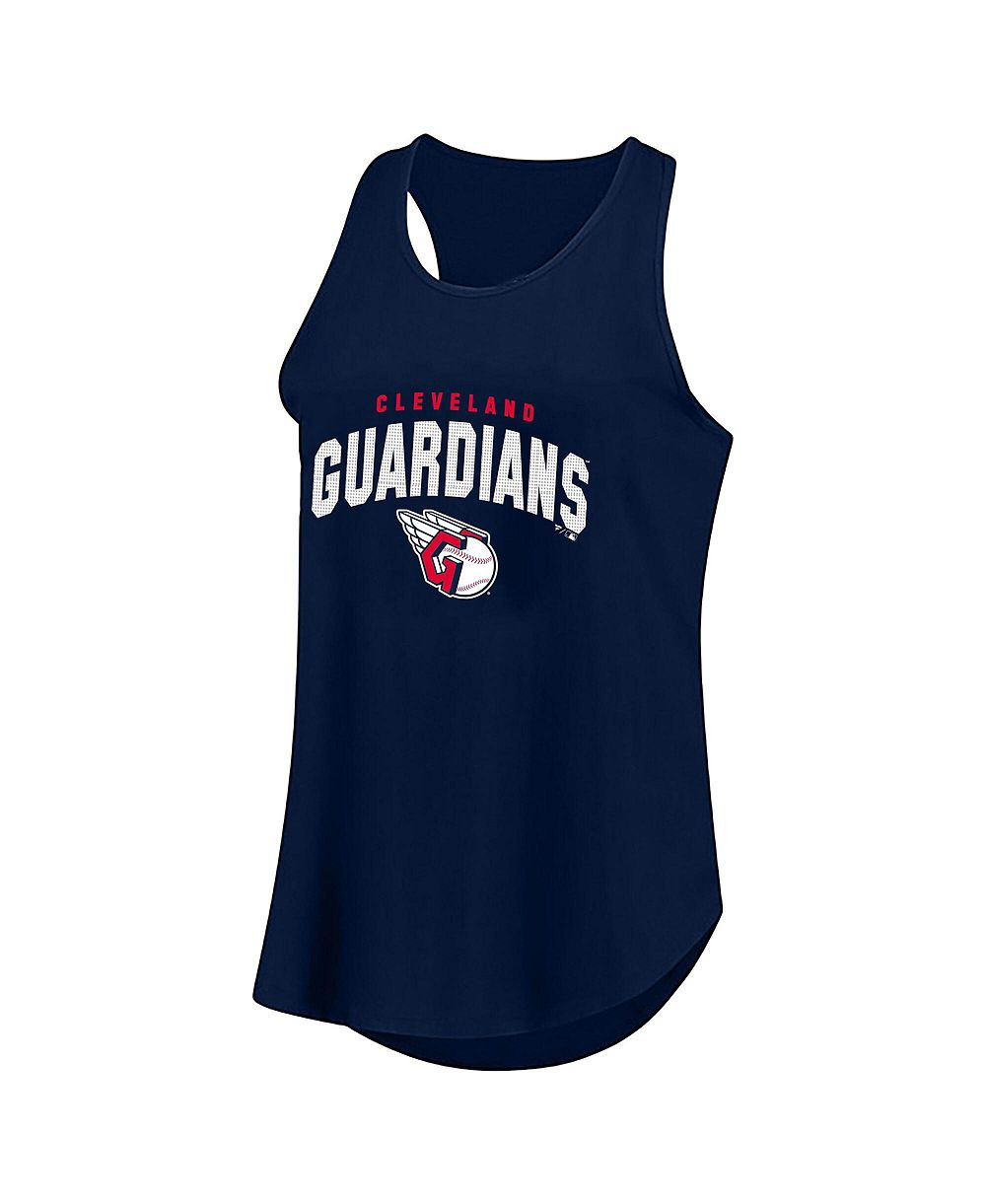 Женский майка Fanatics Profile Navy Cleveland Guardians, Plus Size, Racerback Scoop Neck