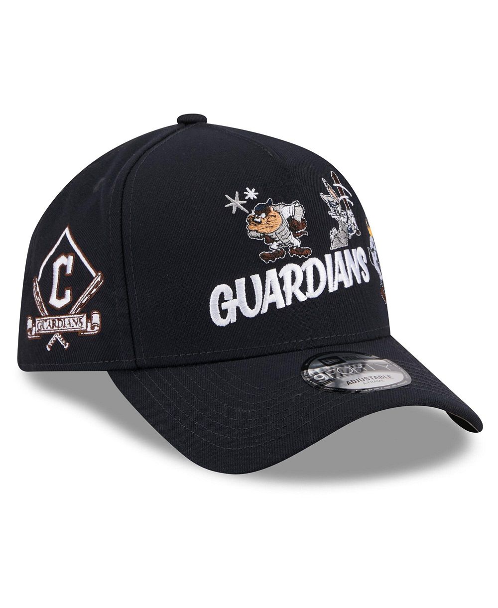 Кепка New Era Looney Tunes A-Frame 9FORTY для мальчиков и девочек Navy Cleveland Guardians
