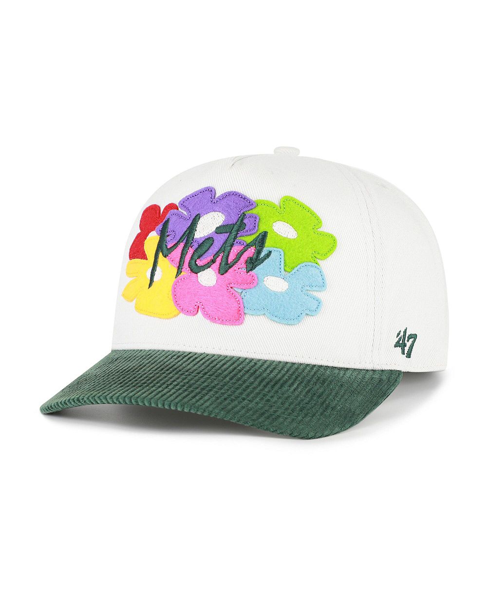 '47 Brand Men's White/Green New York Mets Flora Gallery Hitch Adjustable Hat