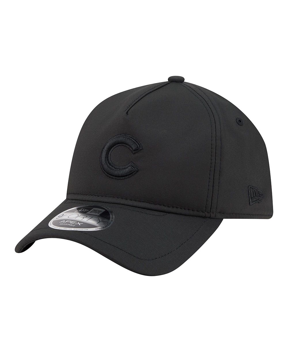 New Era Men's Black Chicago Cubs Injection Apex 9FORTY Adjustable Hat