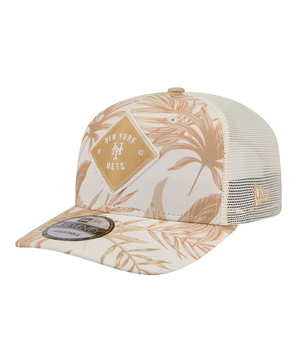 Мужская кепка New Era Tan New York Mets Tonal Palm COOLERA 9SEVENTY Adjustable Trucker Hat