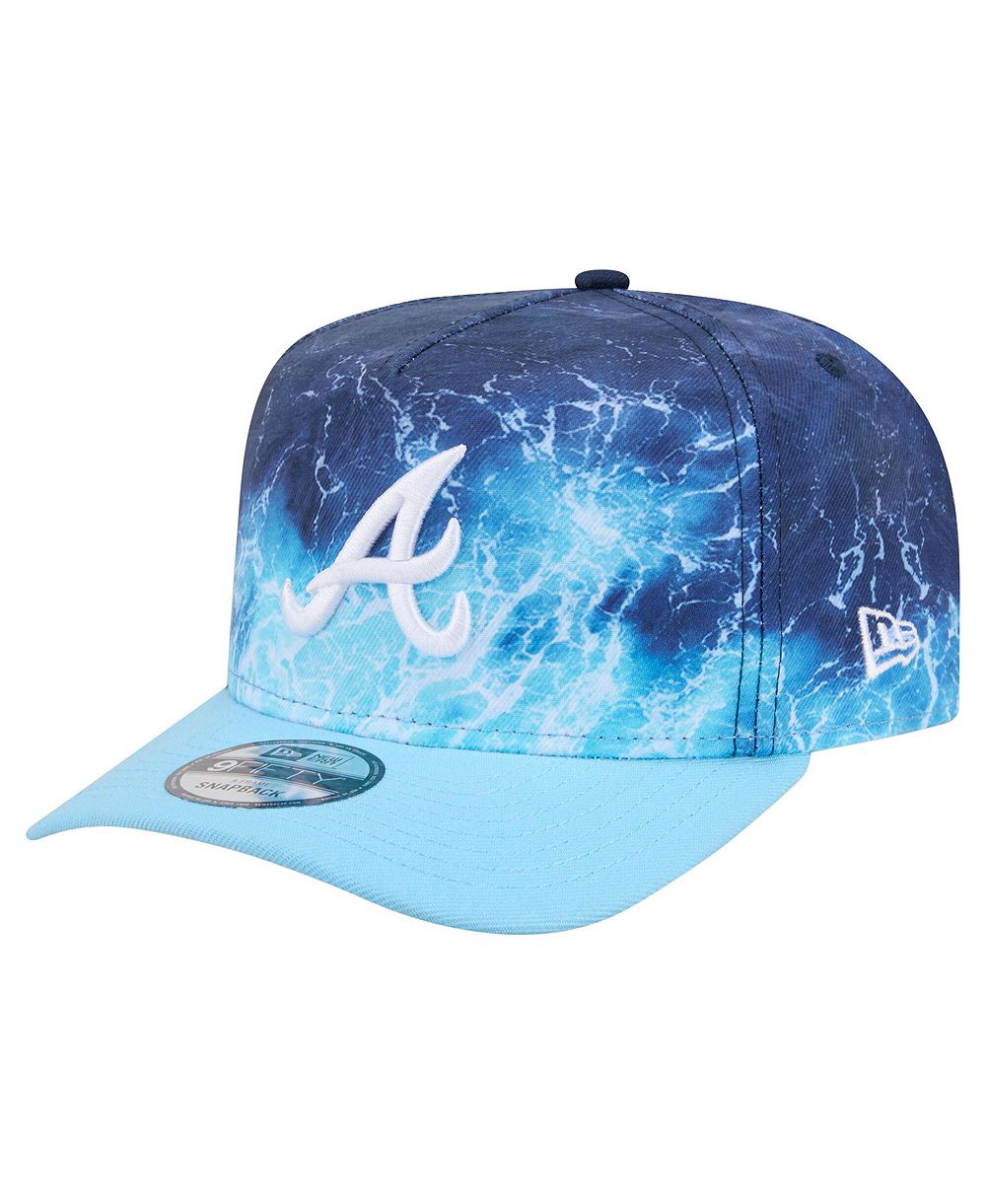 Мужская кепка New Era Light Blue Atlanta Braves Deep Water Pre-Curved 9FIFTY A-Frame Snapback