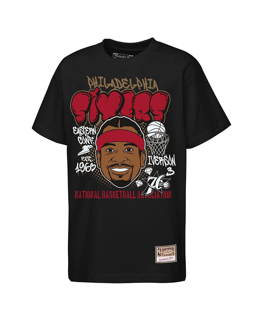 Детская футболка Mitchell & Ness Allen Iverson Philadelphia 76ers Headshot