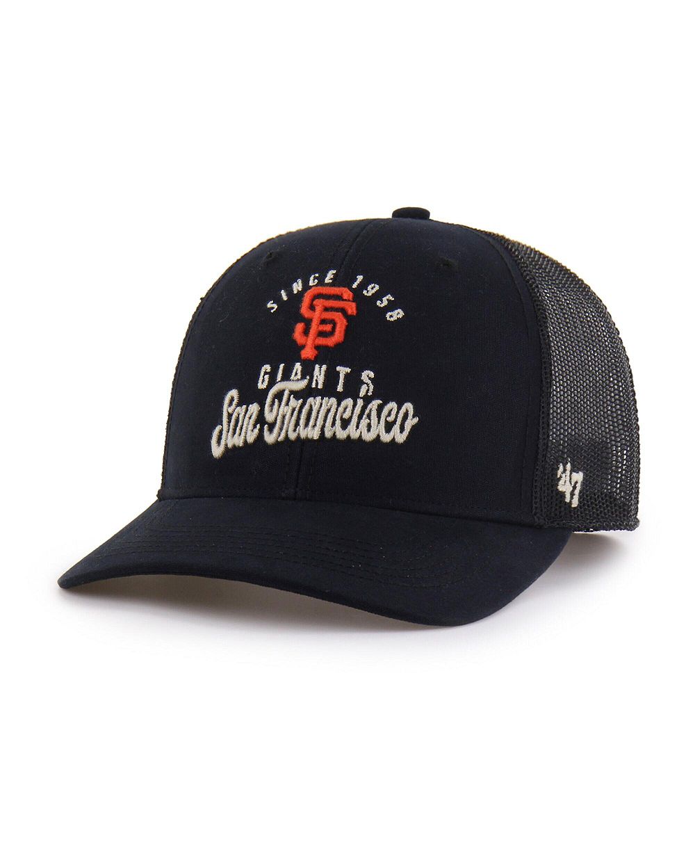 '47 Brand Мужская черная кепка San Francisco Giants Pitstop Trucker Adjustable