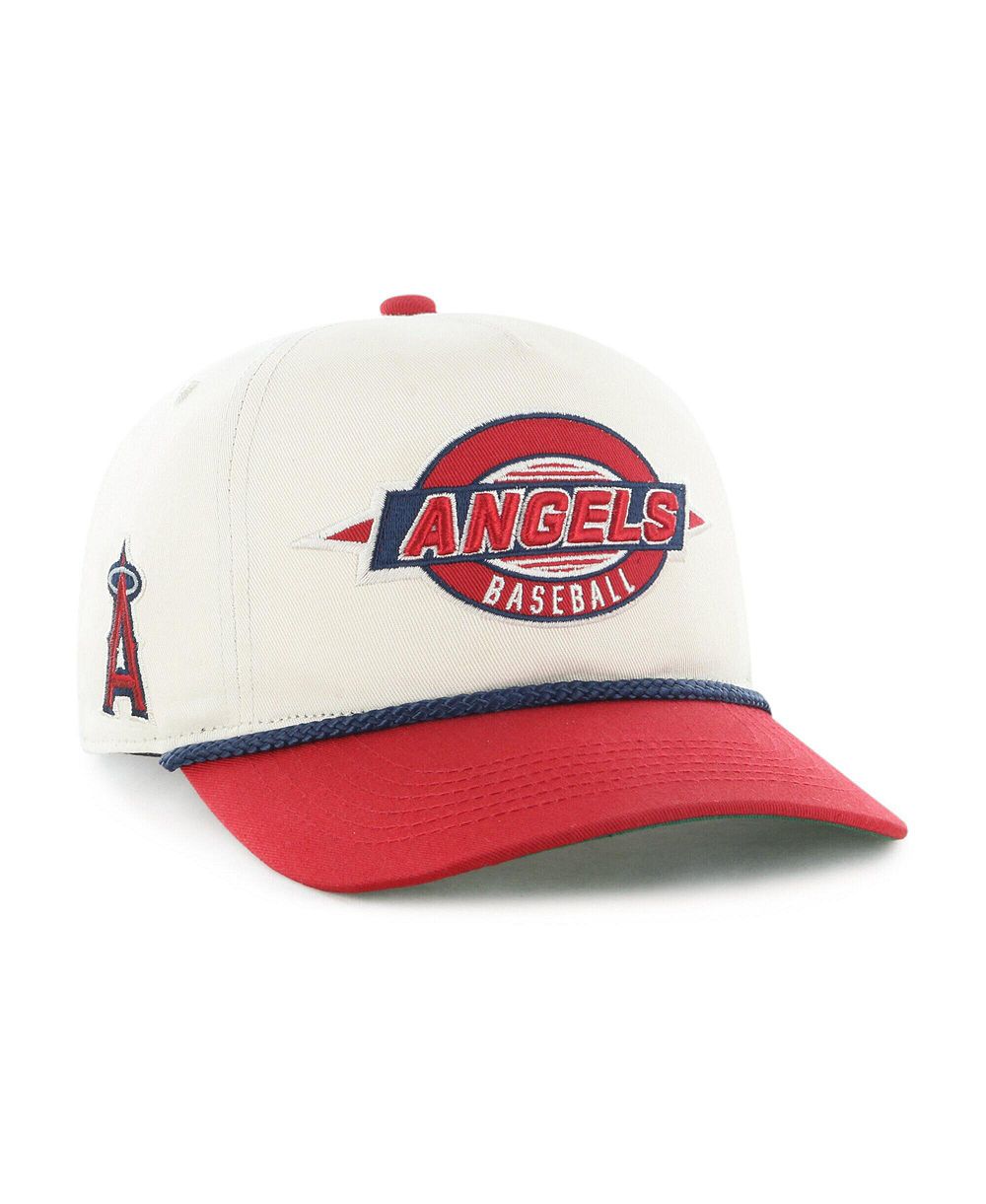 Мужская регулируемая кепка '47 Brand Los Angeles Angels Frame Out Hitch натурального/красного цвета