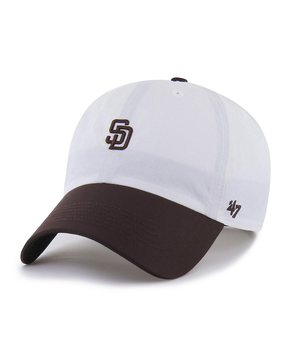 '47 Brand Men's White/Brown San Diego Padres Vista Mini Clean Up brrr Adjustable Hat