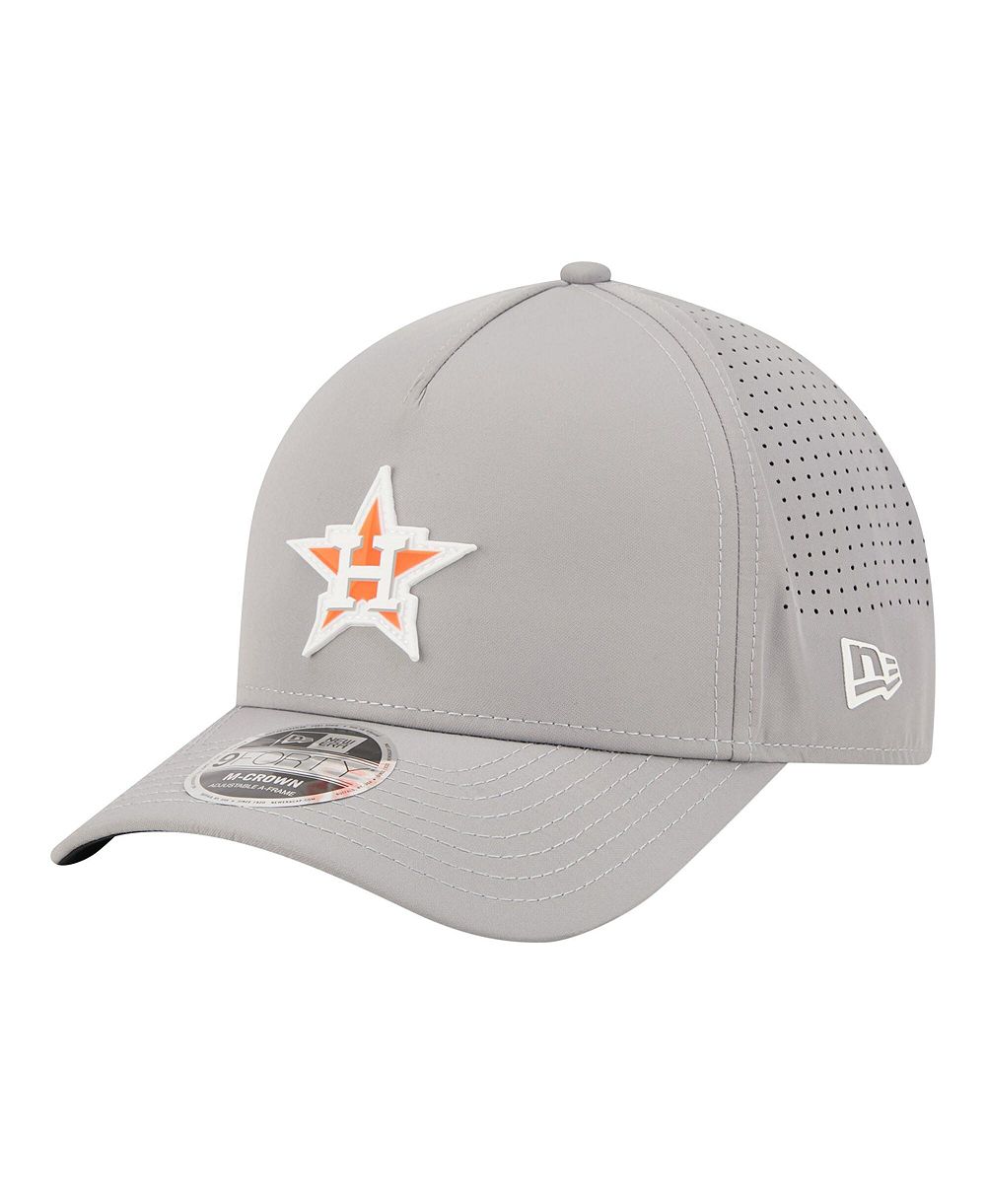 Мужская кепка New Era Houston Astros Micro Logo 9FORTY M-Crown A-Frame регулируемая, серая