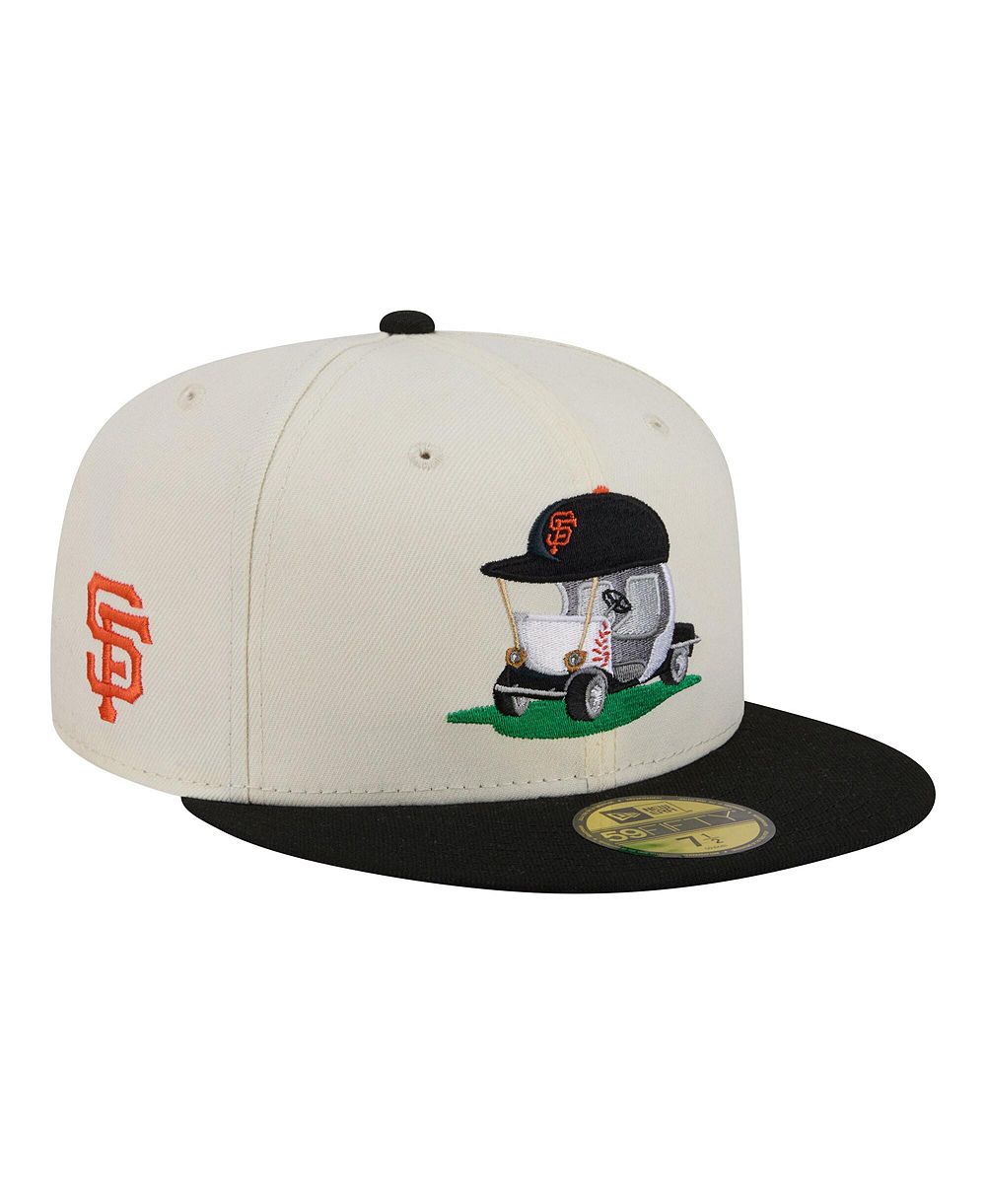 New Era Men's Cream/Black San Francisco Giants Bullpen Cart 59FIFTY Fitted Hat