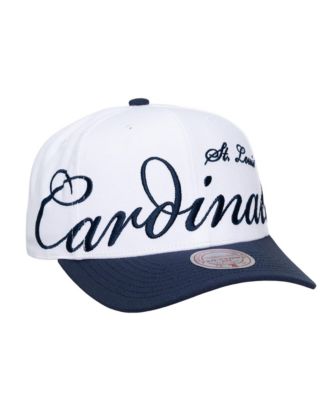 Mitchell & Ness Men's and Women's White/Navy St. Louis Cardinals XL Script Pro Crown Adjustable Hat