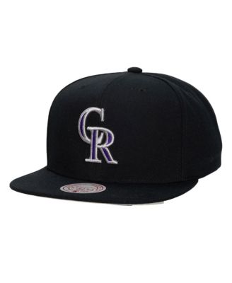 Кепка Mitchell & Ness Colorado Rockies Side Logo Snapback, мужская и женская, черная
