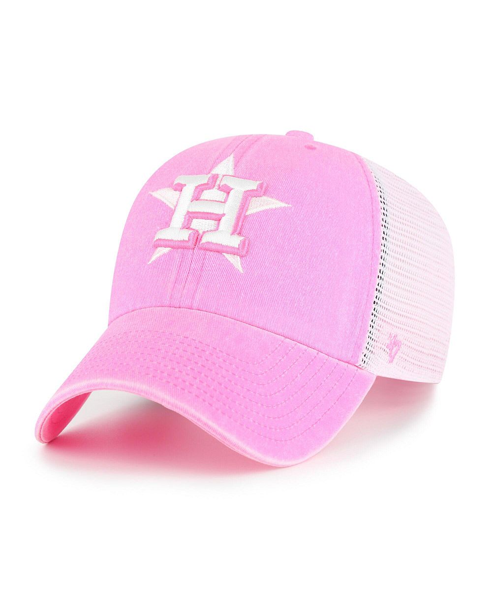 Женская кепка '47 Brand Pink Houston Astros Summer Fun Trucker Clean Up Adjustable