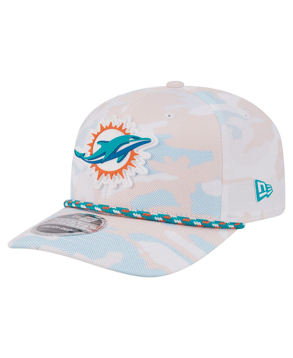 New Era Мужская белая кепка Miami Dolphins Camo Rope 9SEVENTY