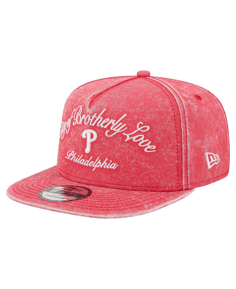 Кепка New Era Men's Red Philadelphia Phillies City Slogan A-Frame 9FIFTY Snapback