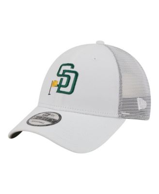 New Era Men's White San Diego Padres Flag 9FORTY Trucker Adjustable Hat