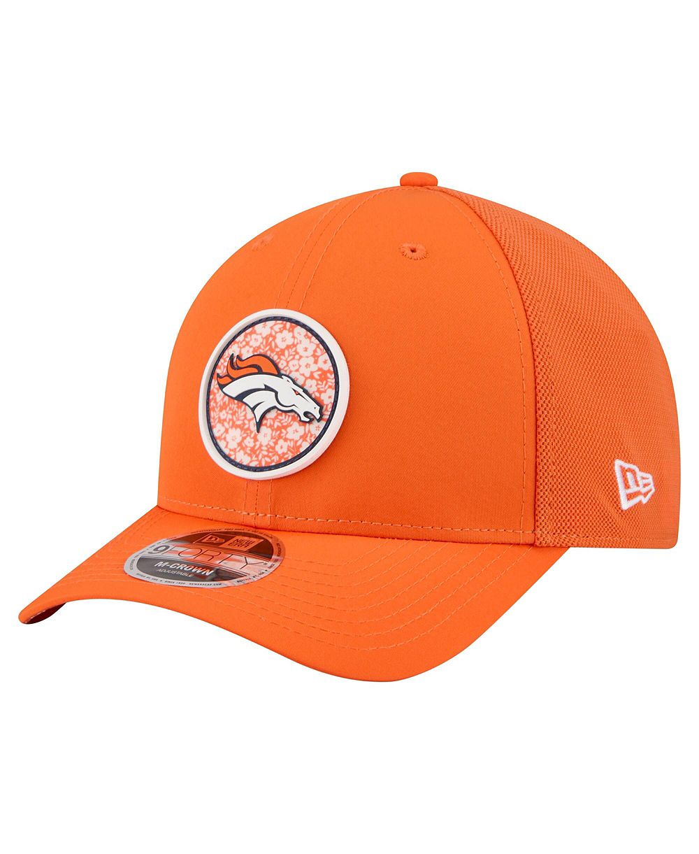 New Era Мужская кепка 9FORTY Denver Broncos, оранжевая, с цветочным принтом