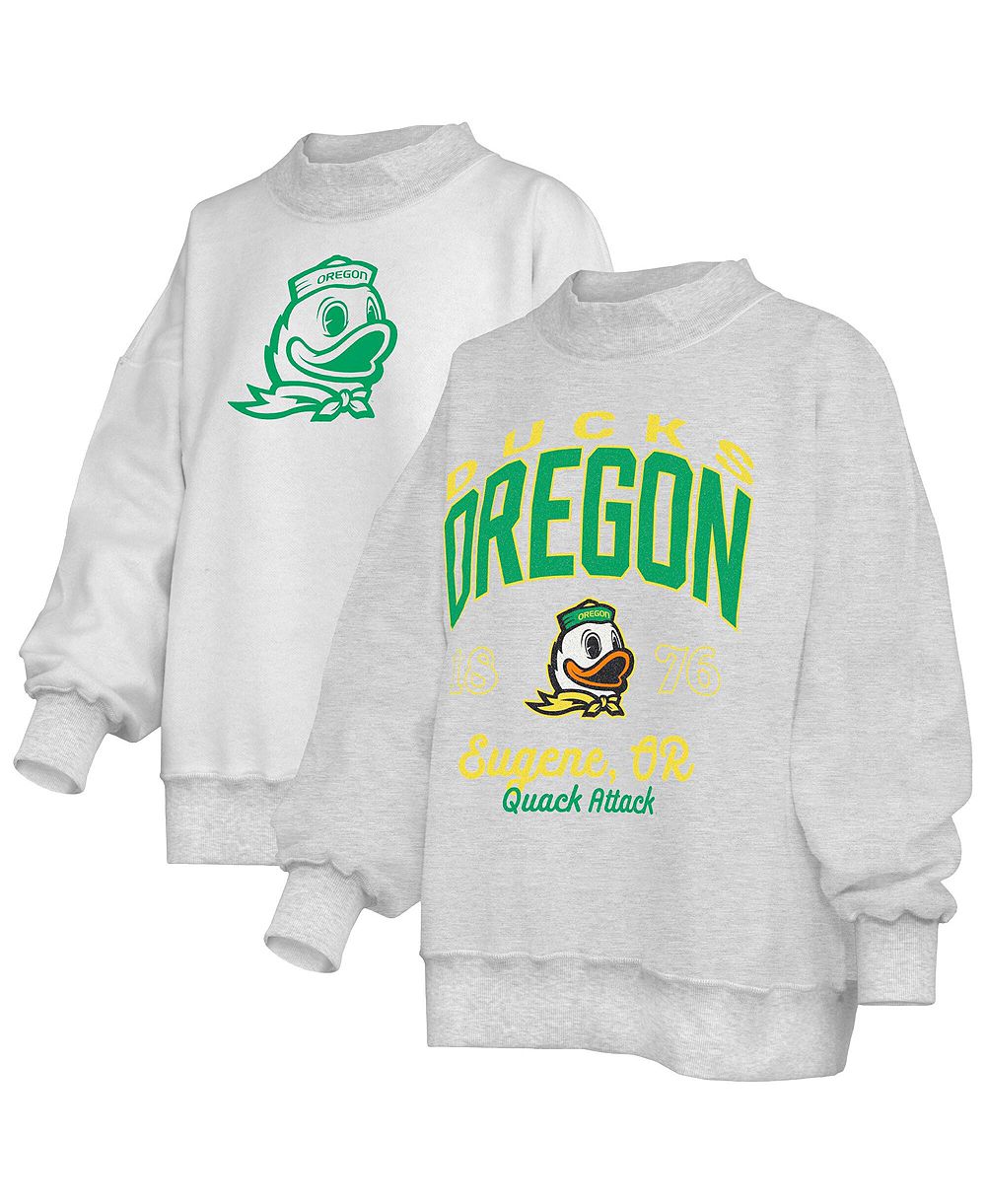Женская двусторонняя толстовка Pressbox Heather Gray Oregon Ducks