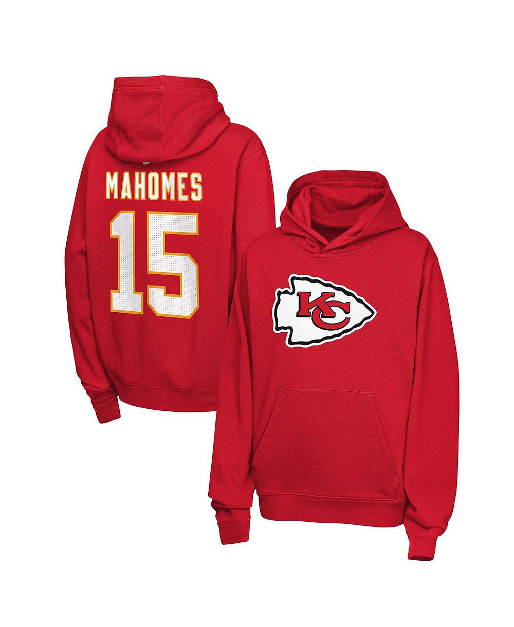 Детская толстовка Nike Patrick Mahomes Red Kansas City Chiefs Name & Number Club Fleece