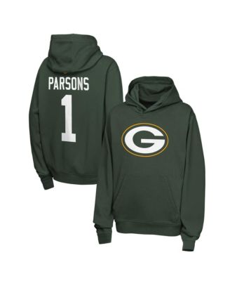 Nike Big Boys and Girls Micah Parsons Green Bay Packers Name & Number Club Fleece Hoodie