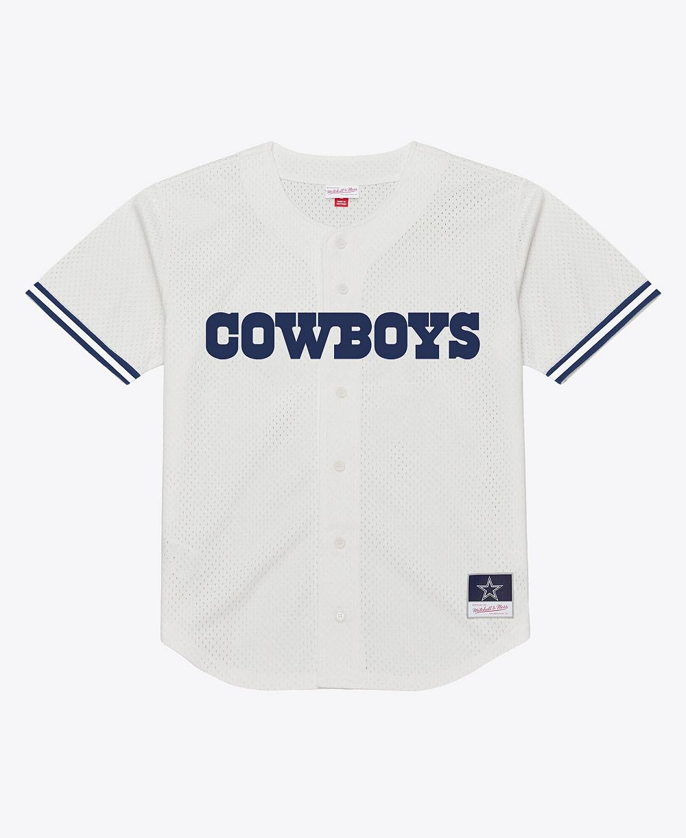 Mitchell & Ness Мужская белая футболка Dallas Cowboys