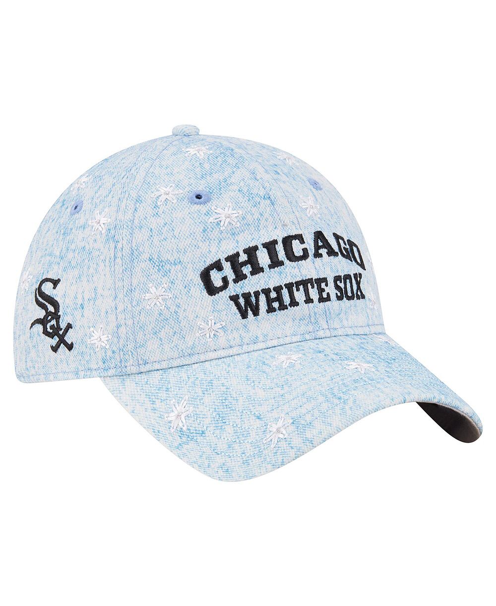Женская кепка New Era Light Blue Chicago White Sox Daisy All Over 9TWENTY Adjustable Hat