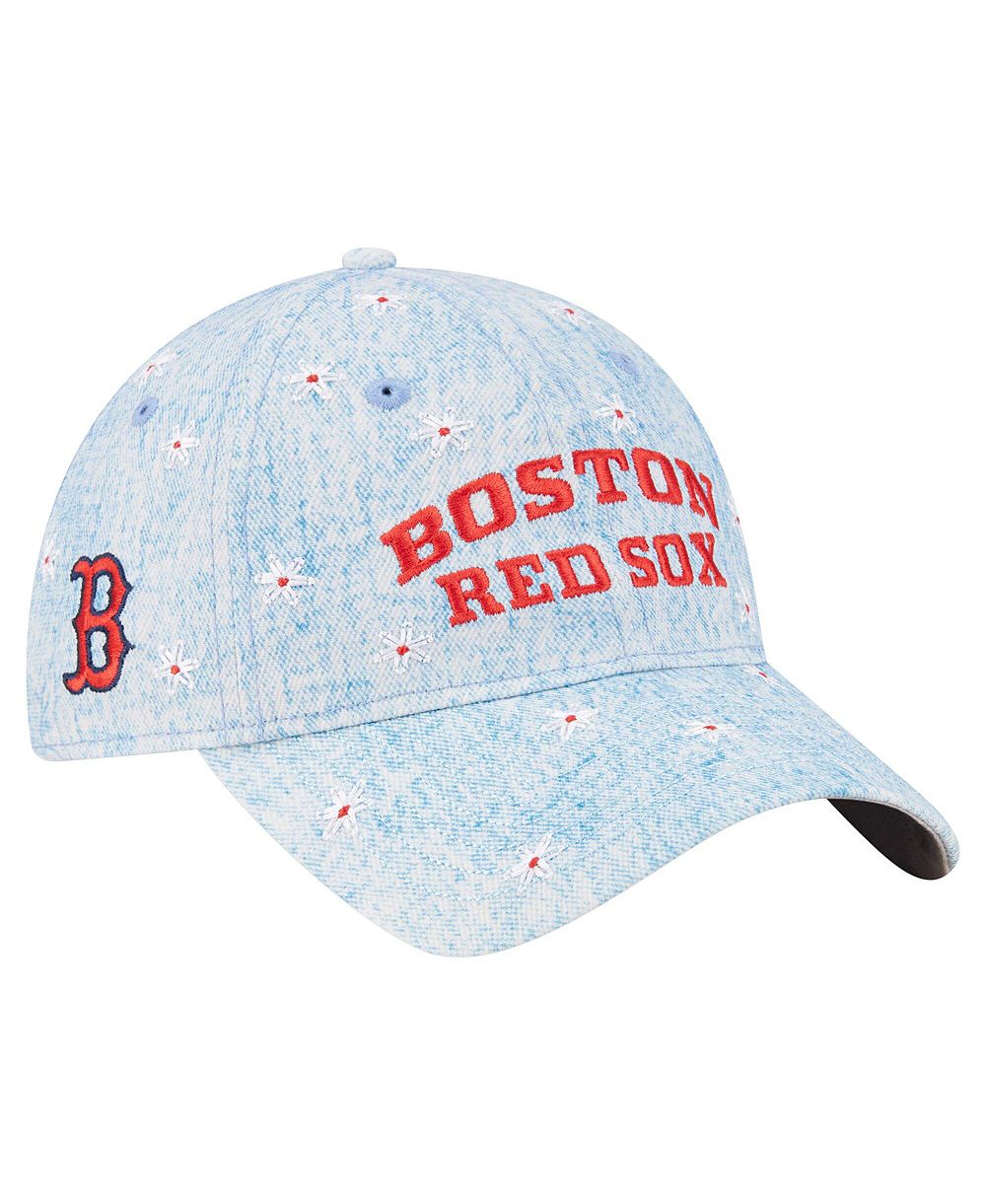 Женская кепка New Era Boston Red Sox Daisy All Over 9TWENTY Adjustable Light Blue