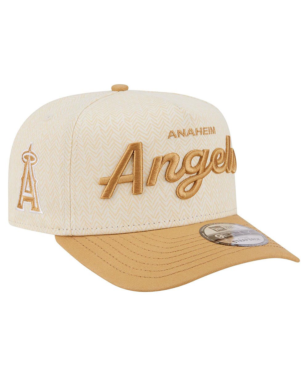 Мужская кепка New Era Cream Los Angeles Angels Herringbone 9FIFTY A-Frame Snapback