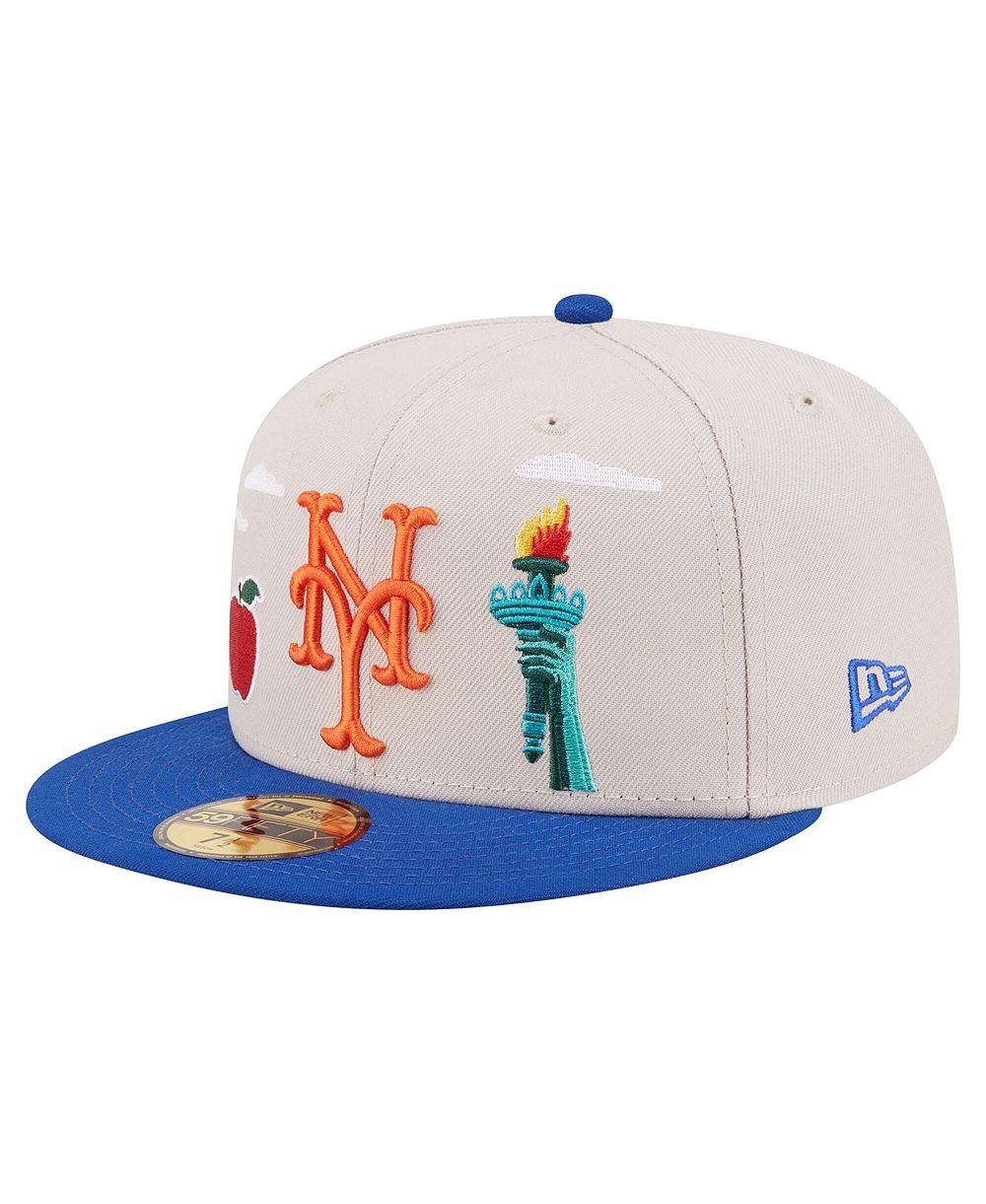 New Era Мужская бежевая кепка New York Mets City Icon 59FIFTY Fitted