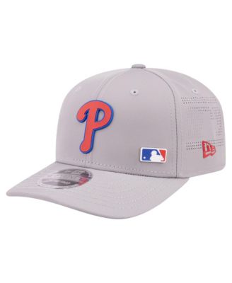 Мужская кепка New Era Gray Philadelphia Phillies Laser Perforated 9SEVENTY Adjustable